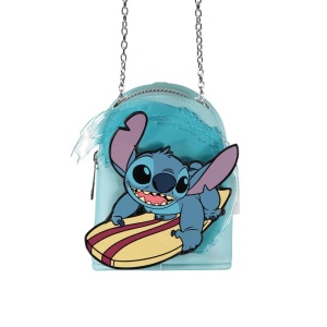 Geantă micro, crossbody, Lilo & Stitch, design surf, lanț metalic, 12x10x4 cm, brand Difuzed