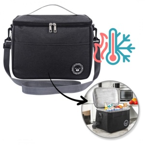 Geantă termică pentru transportul alimentelor, LUNCH BOX, 29x20x21 cm, negru, Ecarla