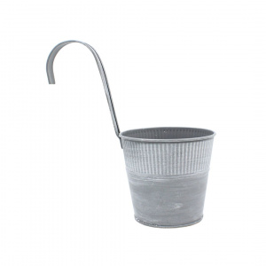 Ghiveci gri 12,5 cm pentru balustradă