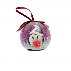 Glob decorativ - model pinguin între brazi