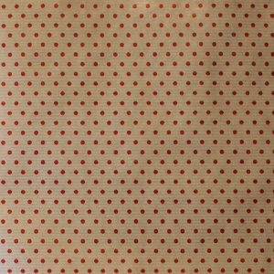 Hârtie ambalat Kraft Vintage bulinuțe roșii, 200x70 cm