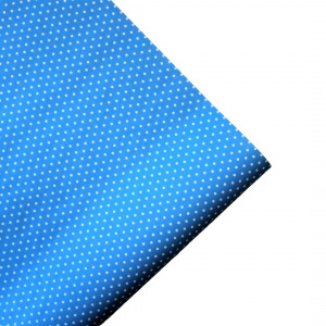 Hârtie pentru ambalat cadouri, colecția Graphic, culoare bleu cu bulinuțe albe, 200x70 cm