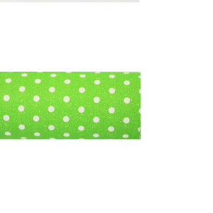 Hârtie pentru ambalat cadouri, colecția Graphic, culoare verde deschis cu bulinuțe albe, 200x70 cm