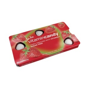 Jake Vitamin Candy – bomboane fără zahăr cu Vitamina C, căpșuni, cutie cu 12 blistere