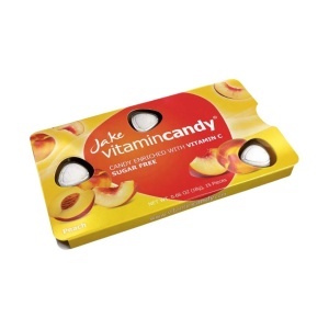 Jake Vitamin Candy – bomboane fără zahăr cu Vitamina C, piersică, cutie cu 12 blistere