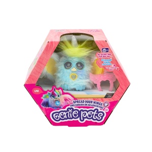 Jucărie interactivă, Genie Pets, UNI, lumini colorate, sunete și cântece, funcție aripi, 3x LR44, 3+ ani