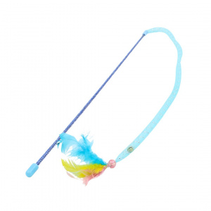 Jucărie undiță albastră pentru pisici 40cm