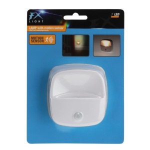 Lampă LED de noapte, cu senzor de mișcare, culoare alb, 8x7.5 cm 