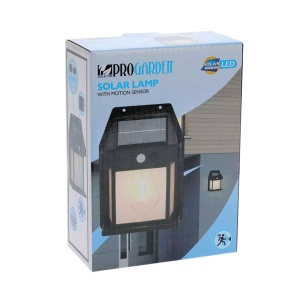 Lampă solară LED de exterior cu senzor de mișcare, pentru grădină și terasă, Pro Garden 