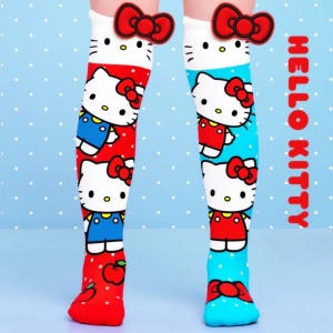 Madmia Fantasy Hello Kitty ICONIC 3D colorful long socks for girls aged 6–99