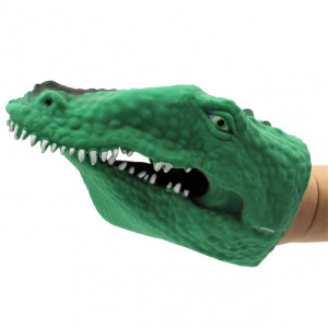 Marionetă de mână, pentru copii, Deluxebase, 15 cm, model crocodil - Img 4