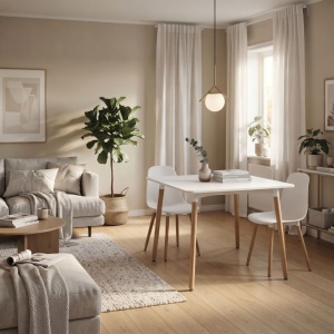 Masă dreptunghiulară albă modernă JUMI, 120x80x72 cm, pentru dining sau birou