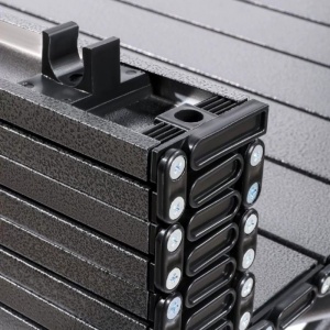 Masă pliabilă, cu cadru metalic și blat rezistent, compactă pentru camping – 95x56x50 cm, eCarla, SC09SZ