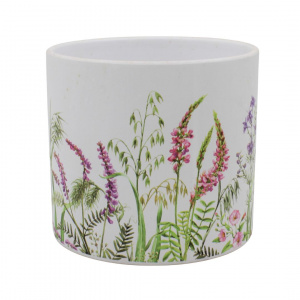 Mască ghiveci, din ceramică, floricele câmp, 12 cm