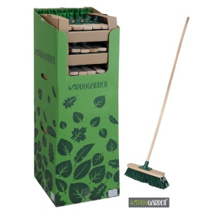 Mătură de grădină, cu coadă din lemn, ProGarden, culoare verde, 120 cm
