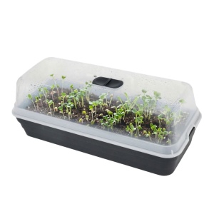Mini Seră Profesională cu Capac și Aerisire Reglabilă – 53x23x20 cm, Ideală pentru Răsaduri și Semințe