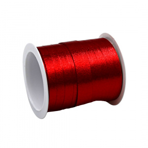 Minirolă rafie roșu metalizat 10m x 10mm