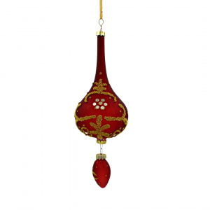 Ornament Decoris - Glob elegant roșu 25cm