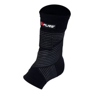 Orteză pentru Gleznă Tricotat Pure 2 Improve – Mărimea S | Negru | Bandă Elastică cu Velcro