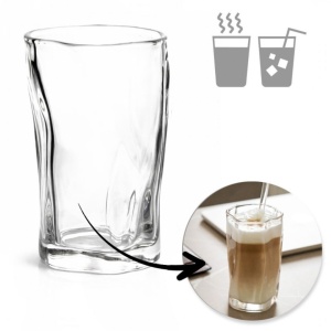 Pahar din sticlă borosilicată, pentru cafea latte și long drinkuri, 275 ml, eCarla, SZK199