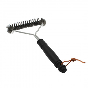 Perie profesională pentru curățarea grătarului, formă triunghiulară, peri metalici rezistenți, mâner ergonomic, BBQ