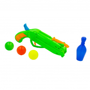 Pistol cu bile jucarie Ping-Pong verde