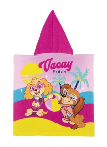 Prosop de plajă, Poncho, pentru copii, model Skye-Paw Patrol, 55x55 cm, Arditex