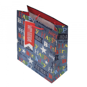 Punga cadou hartie L BIRTHDAY MODERN