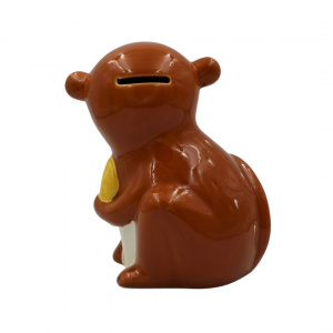 Pușculiță din ceramică model maimuțică mâncăcioasă