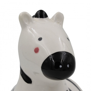 Pușculiță din ceramică model zebră țanțoșă