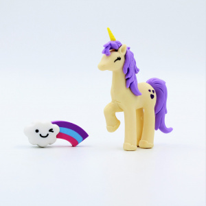 Radieră puzzle colecționabilă seria Unicorn crem - Img 2