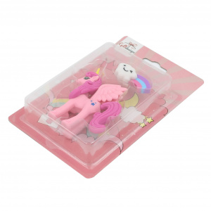 Radieră puzzle colecționabilă seria Unicorn roz
