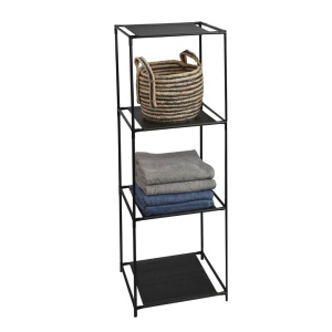 Raft metalic cu 4 polițe – organizator multifuncțional pentru baie, dormitor sau living, Storage Solutions