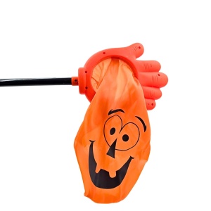 Sac de colindat, cu mâner, pentru Halloween, model mână portocalie și dovleac, Eurowrap