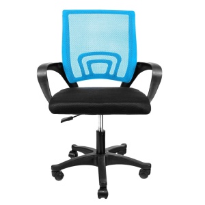 Scaun de birou ergonomic Jumi, mesh respirabil, bază neagră, albastru, reglabil