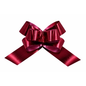 Set 10 funde burgundi, decorative, autoformabile pentru cadouri, metalizate, 50 x 3 cm, Brizzolari