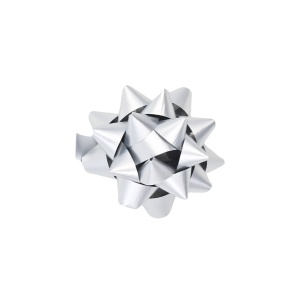 Set 10 steluțe autoadezive, 5 cm, Brizzolari, culoarea argintiu