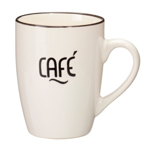 Set 2 căni Excellent Houseware, 340 ml, ceramică, model CAFÉ