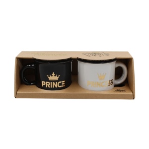 Set 2 Cești Espresso, Nekupto – “PRINCE & PRINCESS”, 2 x 80 ml