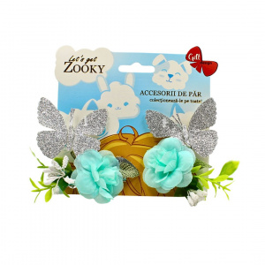 Set 2 clame Zooky fluturași sclipicioși