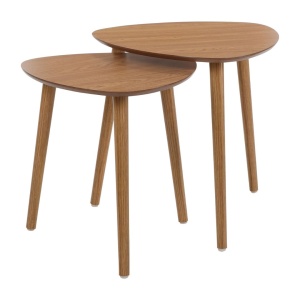 Set 2 mese de cafea Trends4You, triunghiulare, nature