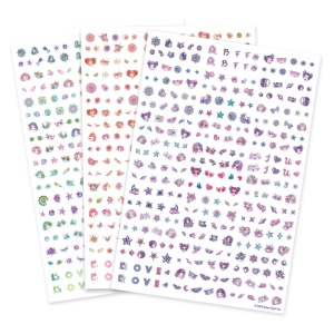 Set 300 stickere, pentru unghii, Nebulous Stars, Petulia