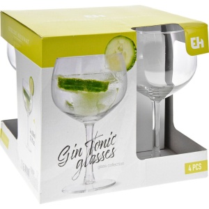 Set 4 pahare cu picior pentru gin 650 ml