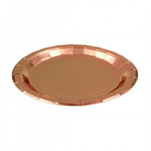 Set 6 farfurii rose gold 18cm