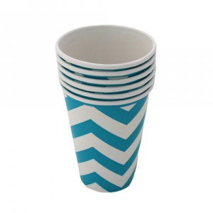 Set 6 pahare 355ml CHEVRON TURCOISE - Img 3