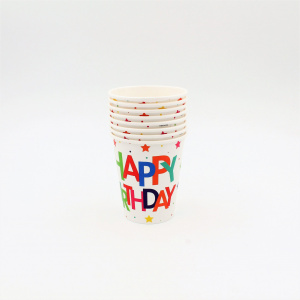 Set 8 pahare 260ml Happy birthday - Img 2