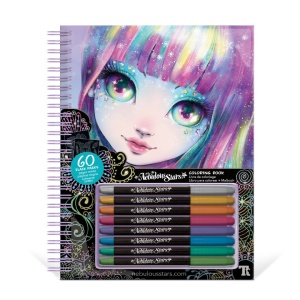 Set Art & Craft Carte De Colorat Cu Pagini Negre, personaj Isadora - Nebulous Stars