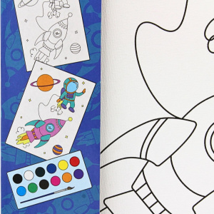 Set creativ pictură pe pânză model astronaut - Img 2