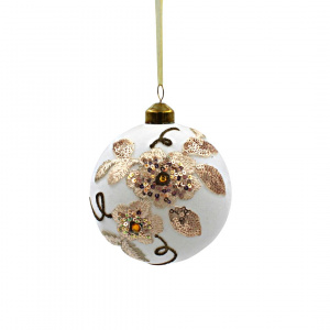 Set Decoris 2 globuri albe elegante