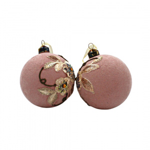 Set Decoris 2 globuri rose elegante